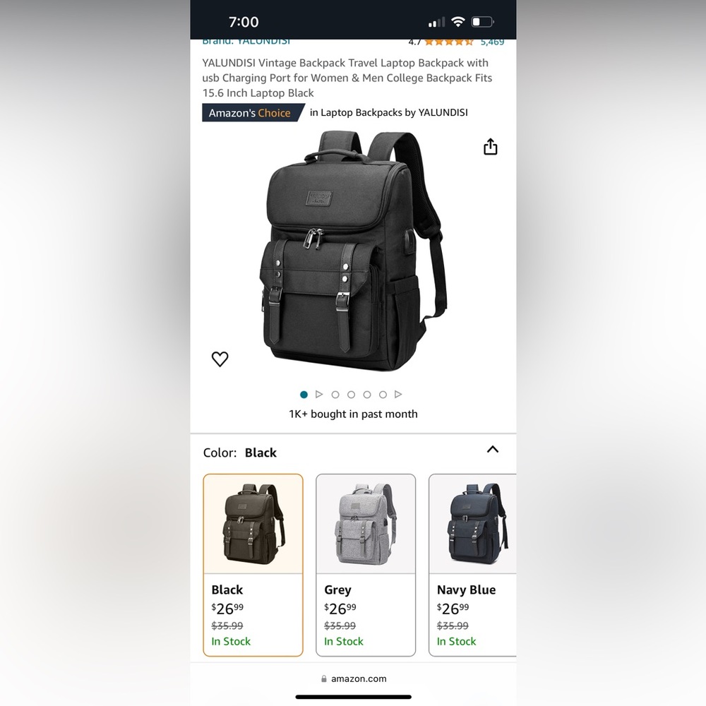 Laptop backpack with charger